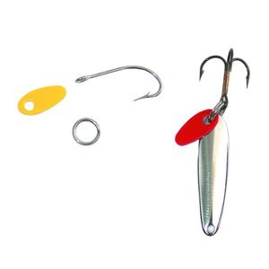 Bay de Noc Swedish Pimple Jigging Lure, Nickel, 1/10-Ounce 3pcs