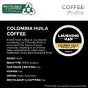 Laughing Man Colombia Huila Coffee, Keurig Single Serve K-Cup Pods, Dark Roast, 88 Count (4 Packs of 22)