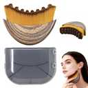 Lymphatic Contour Face Brush, Manual Lymphatic Drainage Massager, Natural Makeup Brushes with Durable Soft Bristles, Hypoallergenic Ergonomic Facial Cleansing Brush for Sculpting