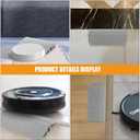 Cabilock Robot Vacuum Threshold Ramp Mat 8.27 Inch Non-Slip Doorway Ramp for Home Use Enhances Sweeping Robot Hill Climbing and Wheelchair Scooter Transition (Gray)