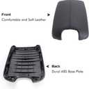 A ABIGAIL Center Console Armrest Cover for 2008 2009 2010 2011 2012 Honda Accord Auto Leather Suture Console Lid Cover Replacement (Black)