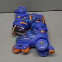 Kids Roller Skates for Beginners - ZOOBLISS Toddler Roller Skates for Boys and Girls Ages 3-7 with Light-Up Wheels & 4 Adjustable Sizes, Tri-Wheel Training Skates for Kids (S-Small(11C-1Y US), Cosmic Blue)