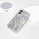 Lovmooful Compatible for iPhone 16 Case Cute Sparkle Pleated Texture with Glitter Lens Protector Design Bumper Protector for Girls Women Soft TPU+PC Shockproof Protective Girly-Silver