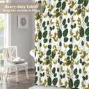 Leaves Shower Curtain Tropical Jungle Plant Curtain Set for Bathroom Modern Natural Botanical Green Leaves Shower Curtain with Hooks Waterproof Fabric Decor 72x78 Inch