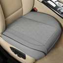Black Panther Luxury Faux Leather Car Seat Cover Front Bottom Seat Cushion Cover, Anti-Slip and Wrap Around The Bottom, Fits 95% of Vehicles - 1 Piece,Light Gray