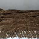 EVERGRACE Soft Chenille Throw Blanket for Couch, Cozy Plush Fuzzy Decorative Chenille Knit Throw Blanket with Tassels, Lightweight Blanket and Throws for Bed Sofa Gift Home Decor, Dark Brown 50"x60"
