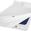 Sleep Solution Moonsea 2 Count White Pillow Case 20x30 inches, Twin Size Fitted Sheet