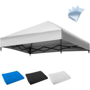 1010FT Canopy Tent Replacement Top, Instant Pop Up Canopy Straight Leg Replacement Cover for Outdoor Garden Picnic, Camping (Grey-White)