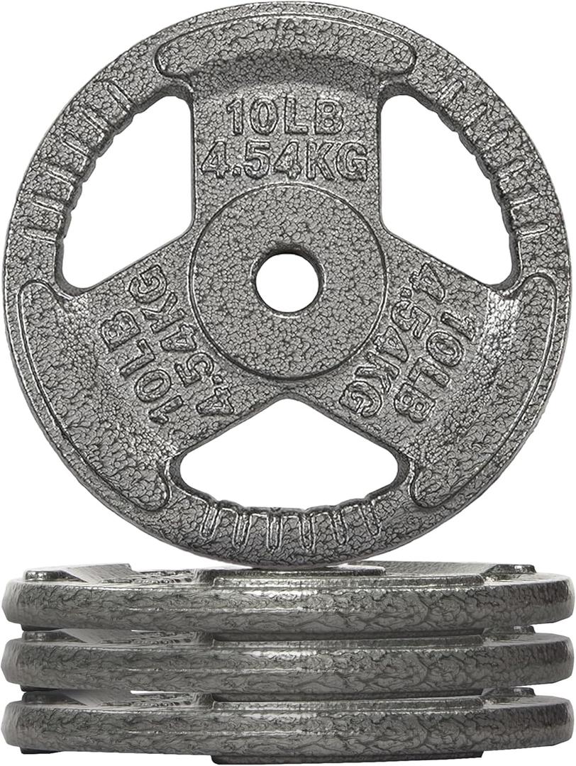 Fitvids Cast Iron 1-Inch Standard Weight Plate for Strength Training & Weightlifting