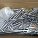 Blulu 30 Sets 5/8 x 12-inch Anchor Bolt L-Bolts (Nuts & Washers Included) Threaded Concrete Anchor Hot Dipped Galvanized Low Carbon Steel for Concrete Pad Pouring Wood Projects Cement Anchors J-Bolts