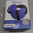 Travel Pillows for Airplanes, Airplane Pillow for Long Flight, Airplane Head Strap with Eye Mask for Sleep, Travel Neck Pillow for Car Road Trip, 360 Support Headrest, Stop Bobblehead, Black