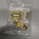 QCAA Oval Turn Cabinet Latch, for Cupboard & Other Furniture, Small, Brass Plated, Made in Taiwan