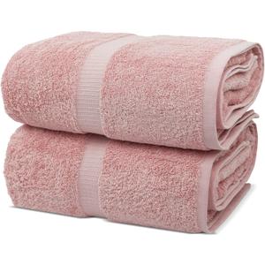 Chakir Turkish Linens, 100% Cotton Premium Quality Turkish Bath Sheets (35''x70'' Large Bath Sheet Towels - Pink)