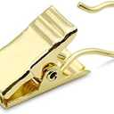 Coideal Small Curtain Clips Gold - 100 Pack Stainless Steel Curtain Hooks for Hanging Party String Lights Indoor, Art Crafts, Christmas Wedding Decoration (Light Gold)