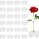 24 Pcs Plastic Flower Frogs for Arrangements Vase, Frog Flower Holder with Pins, Floral Frogs for Arrangements, Transparent Pin Frog for Flowers, for Wedding/Party Decor(2.75" Diameter)