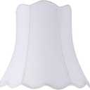 Aspen Creative 34001 Transitional Scallop Bell Shape Spider Construction Lamp Shade in White, 16" wide (10" x 16" x 15"), 10" Top x 16" Bottom x 15" Slant Height