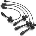 52649ZQ Ignition Spark Plug Wires Set Compatible with Toyota Corolla 1998 1999 2000 2001 2002 L4 1.8L, 4 Pcs