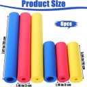 6 Pack Foam Grip Tubing Utensil Foam Tubes Grip Multicolor Padding Handle Grips Soft Comfortable Adaptive Utensils Tools and Pens for Elderly Disabled Handicapped Supplies