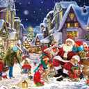 WESEN 1000 Piece Jigsaw Puzzle Gifts for Adults and Family, Challenging Christmas Festive Holiday Puzzles for Adults and Kids, Christmas Winter Artwork Home Decoration Jigsaw Puzzle Game Toy for Kids