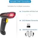 NETUM 2D Barcode Scanner, Compatible with 2.4G Wireless & Bluetooth & USB Wired Connection, Connect Smart Phone, Tablet, PC, 1D Bar Code Reader Work for QR PDF417 Data Matrix (NT-1228BL)