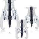 Orion Motor Tech Gear Puller Set, 3" 4" 6" 3 Jaw Puller Kit for Pulley Gear Bearing Flywheel Removal, Heavy Duty Pulley Puller with Reversible Jaws 3 pcs Bearing Puller Tool Kit (silver)