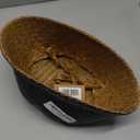 Woven Seagrass Belly Basket for Storage, Laundry, Picnic, Plant Pot Cover, and Grocery and toy storage (Small, Black)