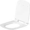 Duravit DuraStyle Toilet Seat 14 1/8" x 17 ", with Slow Close, Removable Seat, Stainless Steel Hinges, White High Gloss - 0063790000