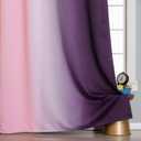 Estelar Textiler Pink and Purple Ombre Blackout Curtains 90 Inches Long 2 Panels Set, Thermal Insulated Gradient Drapes for Bedroom, Full Room Darkening Energy Saving Curtains for Living Room, 52"W x 90"L (Pack of 2), Pink and Purple