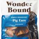 Amazon Brand - Wonder Bound Whole Pig Ears, Single Ingredient, Highly Digestible, Dog Treats for Puppy and Large/Medium Dogs, Pork, 18 count, 12.7 ounce (Pack of 1) (EXP 03/01/28)