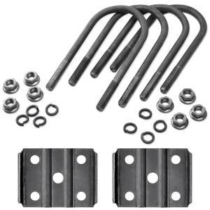 SPARKWHIZ U Bolt Kit for 5,200-7,000 lbs. 3" Round Trailer Axle, 7 1/8" Long, 1/2" Diameter, 3" Thread Pitch, for 1.75 or 2" Trailer Springs