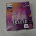 40W BA11 E26 Base 3-Pack Ultra Definition Soft White (2700K) 300 Lumen (3.5W = 40W) Dimmable Clear Flicker-Free Candelabra Light Bulbs