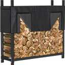 Ultrawall 4ft Heavy Duty Firewood Rack with Waterproof Cover, Freestanding Wood Log Holders for Firewood, Indoor/Outdoor Wood Storage Rack