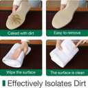 LUMI Half Circle Front Door Mat, 24x36 Red Outdoor Doormat for Entrance, Heavy Duty Rubber Backing, All Weather Waterproof Dirt Trapper, Easy to Clean, Fade Resistant