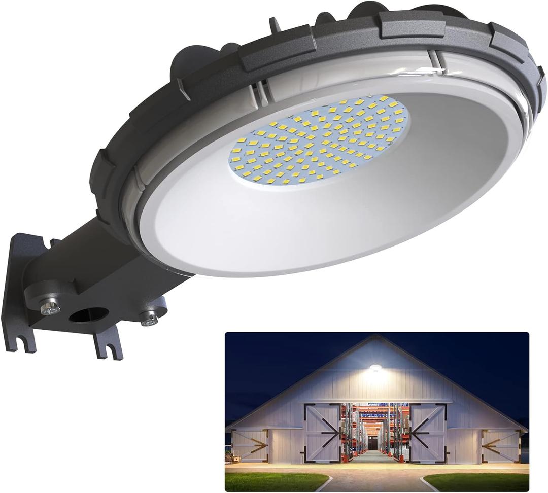 deerdance LED Barn Light, Dusk to Dawn Outdoor Lighting with 80W 10000LM 5000K Daylight, IP65 Waterproof Area Street Light for Farmhouse Barns Garage Yard Warehouse Outdoor Security Lighting, (1Pack)