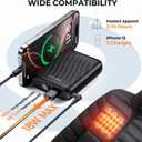 Heated Jacket Battery Pack - Power Bank with LED Display and 2 Adapter Cables for Wulcea, ULUSERN, Genovega, and Other Outdoor Heating Coat