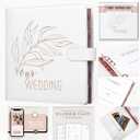 Wedding Planner Book and Organizer for Bride - Perfect Engagement Gift for Newly Engaged - Future Mrs Wedding Planning Binder with Rose Gold Accents, Tabs, Checklists - Bride to Be Gift
