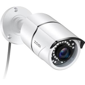 ZOSI 2MP 1080p Security Camera,4-in-1 TVI/CVI/AHD/CVBS Surveillance Bullet Camera Indoor Outdoor,Night Vision,Work for 960H,720P,1080P Analog CCTV DVR