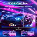 24 Inch Curved 180Hz Gaming Monitor, 1800R Curved Gaming Monitor, 1ms MPRT, FHD(19201080P), Freesync, HDMI2.0,DP1.4, VESA Mountable(HDMI Cable Incl.)