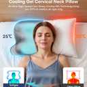 2026 Cooling Gel Memory Foam Pillow, Cervical Neck Pillow for Pain Relief | Ergonomic Cooling Pillow, Orthopedic Bed Pillows with Neck Support & Silk Cover for Hot, Side, Back Sleeper Cozy Sleeping