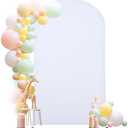 6.6FT White Arch Backdrop Cover, Spandex Fitted Wedding Arch Stand Covers Round Top Chiara Backdrop Cover for Birthday Party Ceremony Banquet Decoration