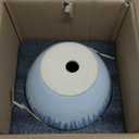 Deep Dream 6 Inch Plant Pots- Ceramic Planter Pot with Drainage Hole and Saucer, Round Flower Pot for Indoor Outdoor Succulent, Snake Plants and Cactus, White&Blue