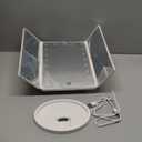 HUONUL Makeup Mirror Vanity with Lights, 2X 3X 10X Magnification, Touch Control, Trifold Mirror, Dual Power Supply, Gifts for Women, Wife, Mom, Teengirls(White)