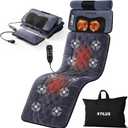 Full Body Vibration Massage Mat with Heat 10 Vibration Motors for Soothing Body Relief, Includes Detachable Shiatsu Neck Massager, Heated Massage Pad for Bed, Sofa & Recliner
