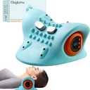Hugterra Neck Massager, Electric Neck and Back Traction Relaxer Portable Compact Massage Pillow for Chair Ideal