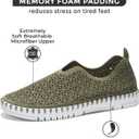 Project Cloud Womens Shoes - Lightweight Summer Loafers for Women with Memory Foam Insole - Breathable Womens Loafers - Perfect Summer Shoes for Women 2025 (Rose, Olive, 9)