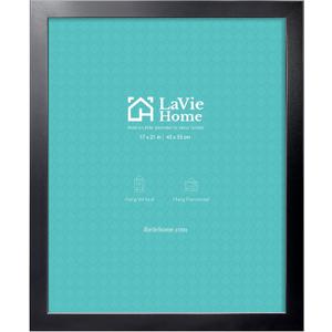 LaVie Home 17 x 21 Picture Frame, 21x17 Poster Frame with High Definition Plexiglass, Horizontal or Vertical Wall Gallery 17 x 21 Poster Frames Suitable for Photos, Artworks, Posters,Puzzle, Black 1pc
