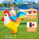 Chicken Costume Kids, Inflatable Costumes for Kids/Boy/Girls, Blow up Rooster Costume for Halloween Party (Yellow)