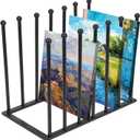 Metal Art Drying Rack Heavy-Duty Paint Display Stand Adjustable Multi-Tier Canvas Storage Organizer Rack for Boards, Painting Panels, Frames, Large Artworks - Studio & Gallery Essential