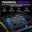 Tilted Nation Gaming Laptop Cooling Pad with USB Hub - Boost Performance, Stay Comfortable - RGB Laptop Cooler Stand with Adjustable Height & Fan Speed, RGB, USB (C + A) Hub, for 15.6" - 19" Laptops
