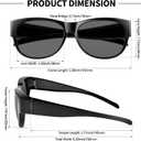 URUMQI Polarized Sunglasses Fit Over Glasses for Women, Trendy Cat Eye Sunglasses UV400 Protection Lens Flexible TR90 Frame